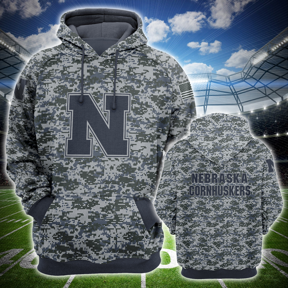 Nebraska Cornhuskers football TShirt, Hoodie, Sweatshirt - Digital Camo ...