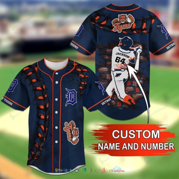 Detroit Tigers MLB Personalized Baseball Jersey HFV256 HomeFavo