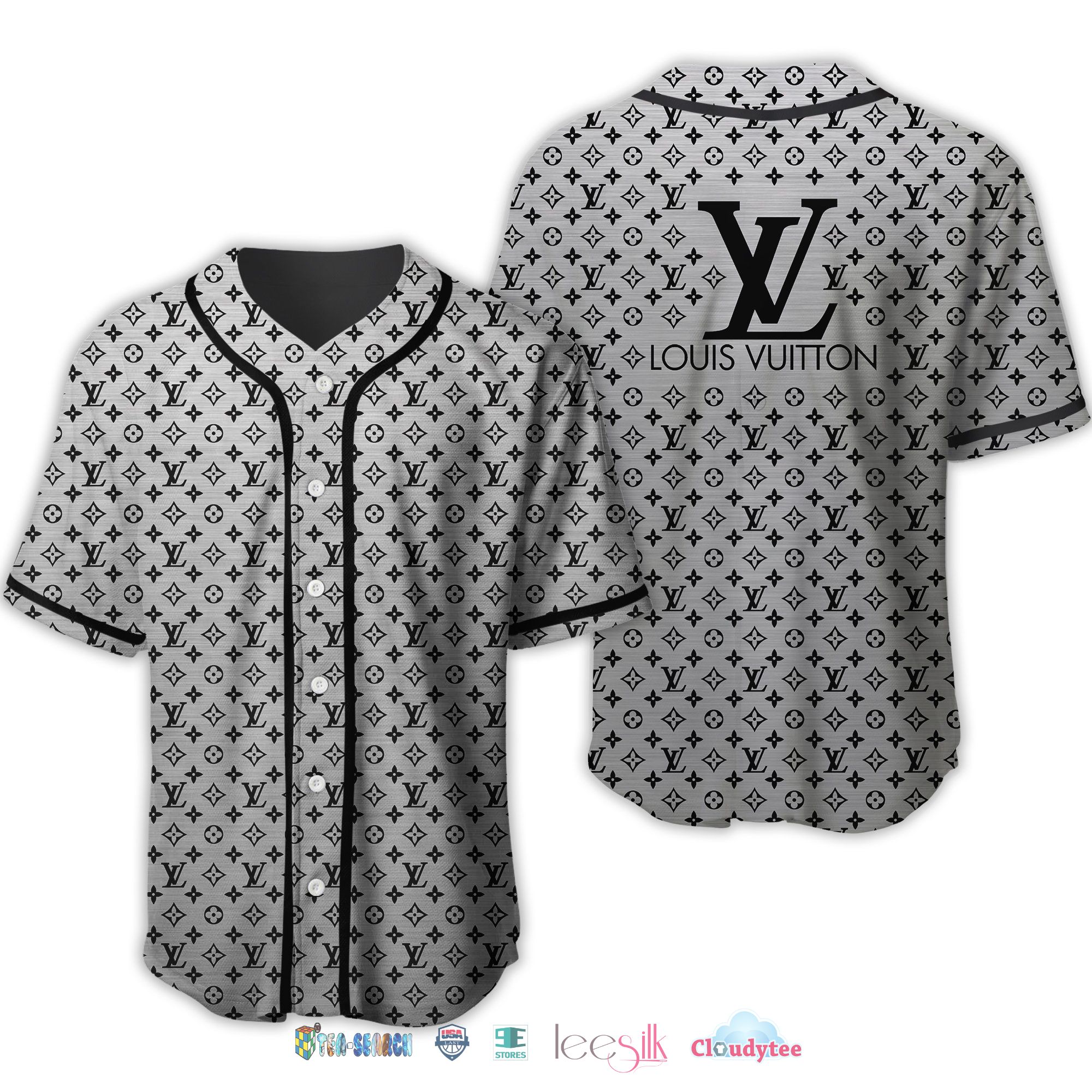 Louis Vuitton Gray Baseball Jersey HFV256 - HomeFavo