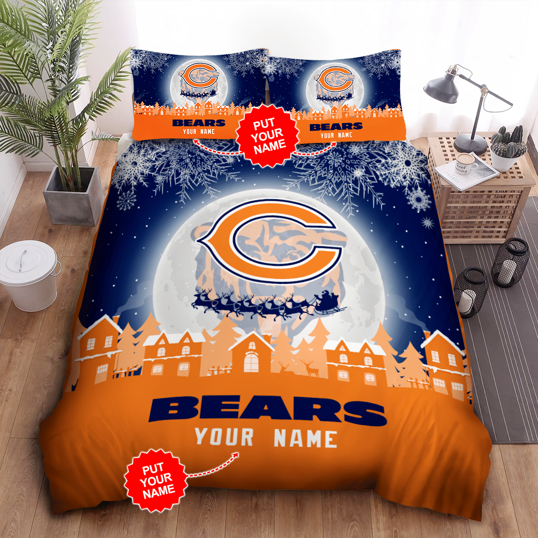 Personalized Chicago Bears Christmas Theme All Over Print 3D Bedding ...