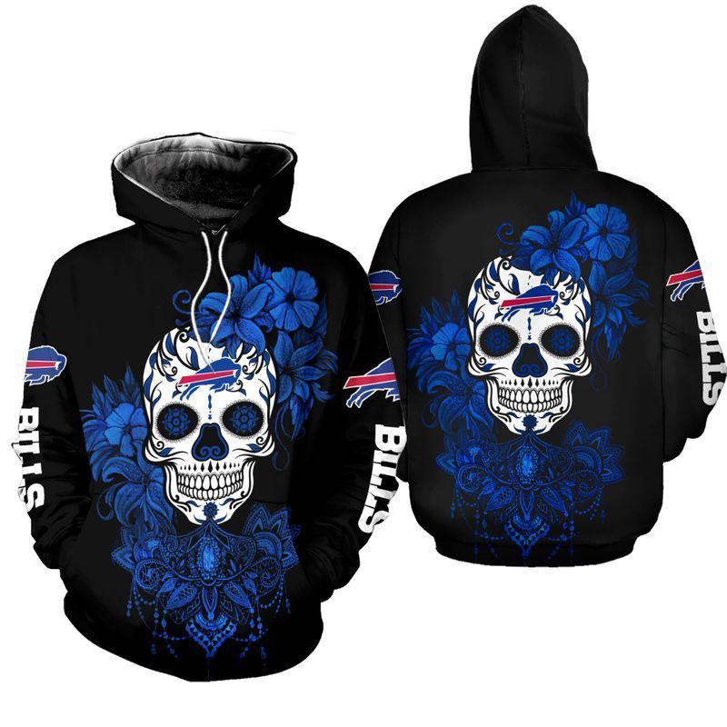 NFL Buffalo Bills Sugar Skull Mens And Womens Gift For Fan 3D T Shirt ...