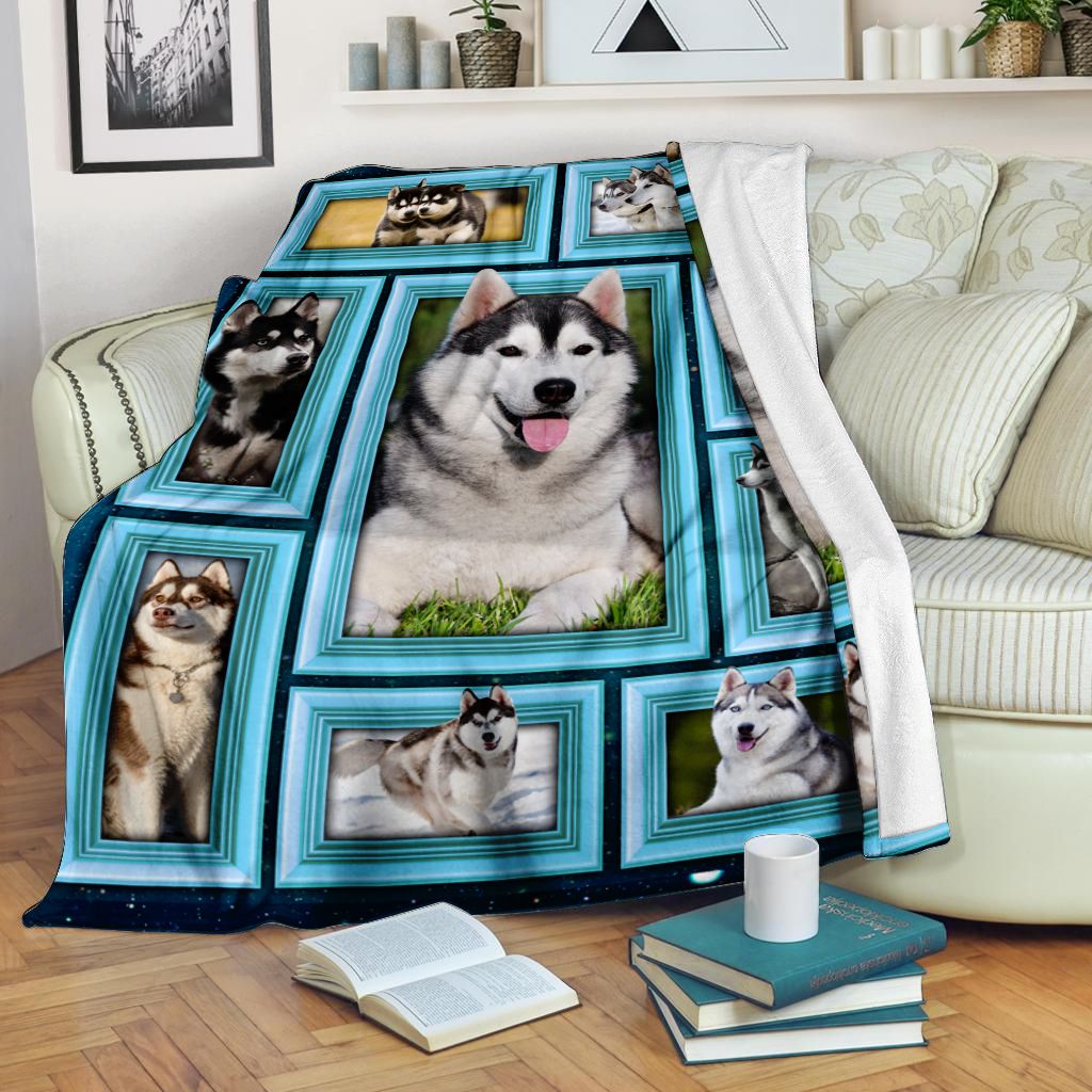 Amazing Siberian Husky Fleece Blanket - HomeFavo