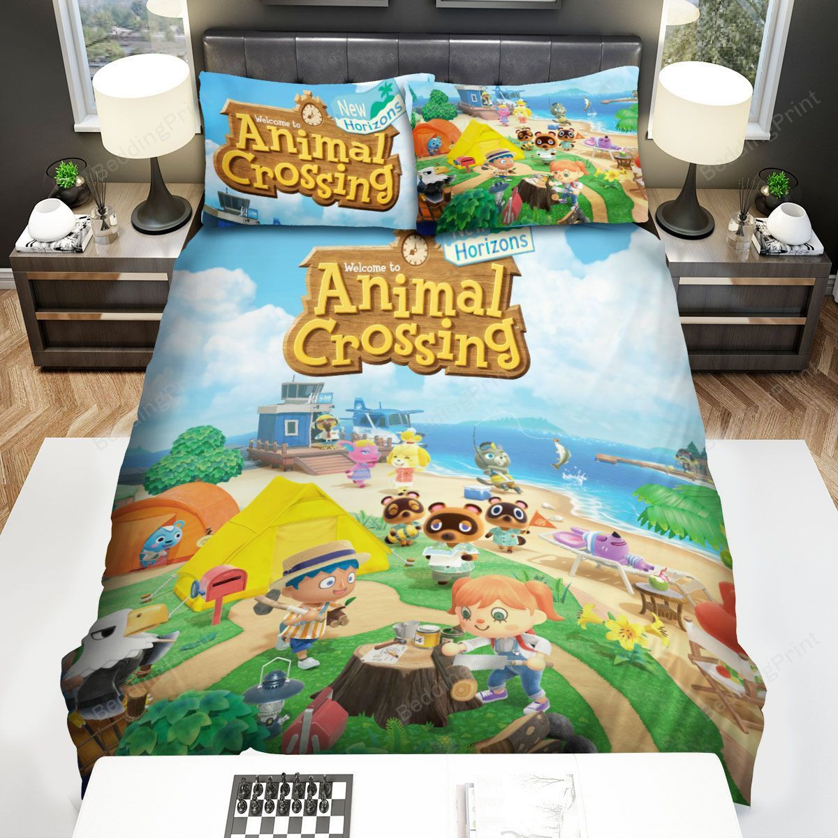 Animal Crossing New Horizon Characters Bed Sheets Duvet Cover Bedding