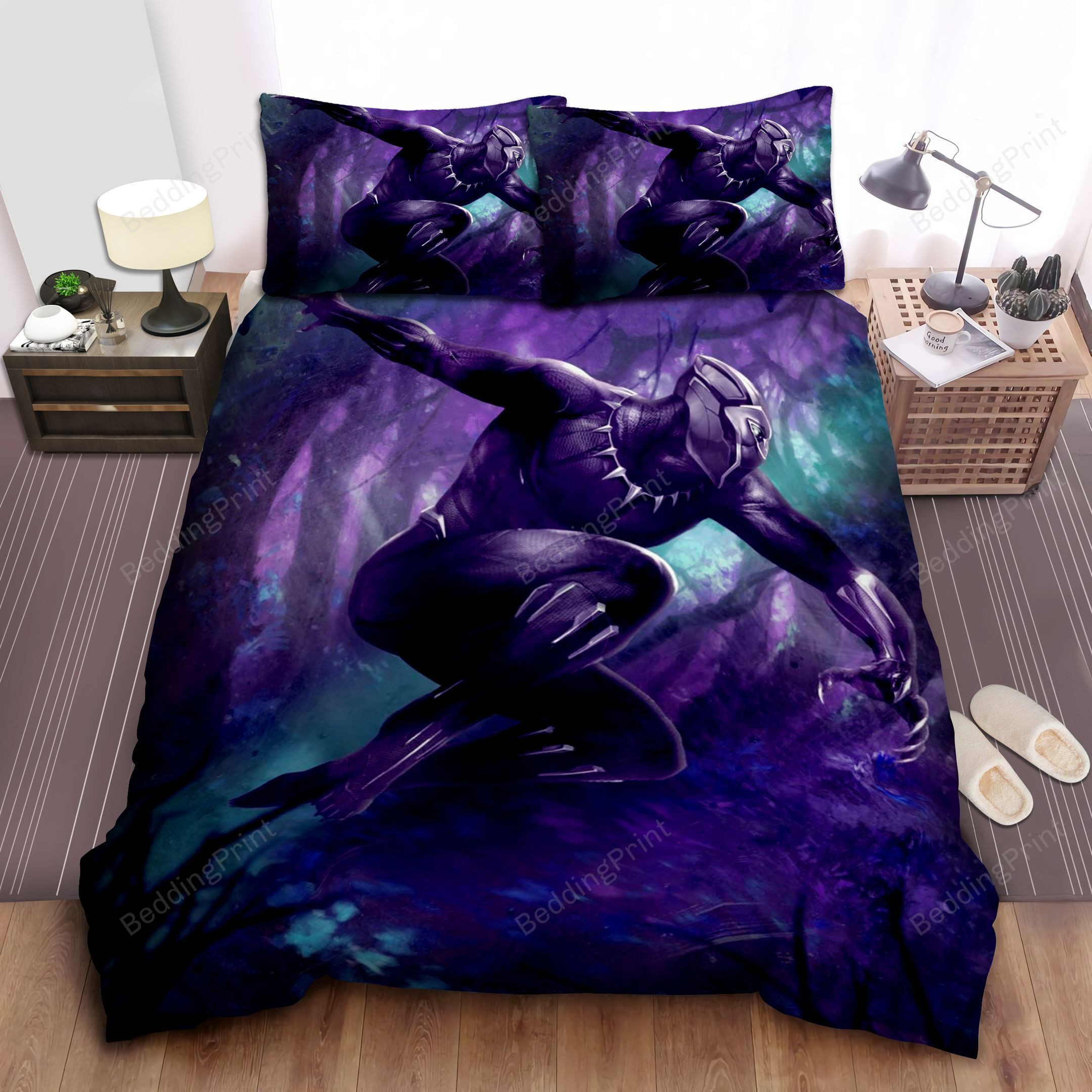 Black Panther In Action Bed Sheets Duvet Cover Bedding Sets. PLEASE ...