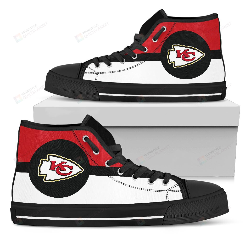 Bright Colours Open Sections Great Logo Kansas City Chiefs High Top ...