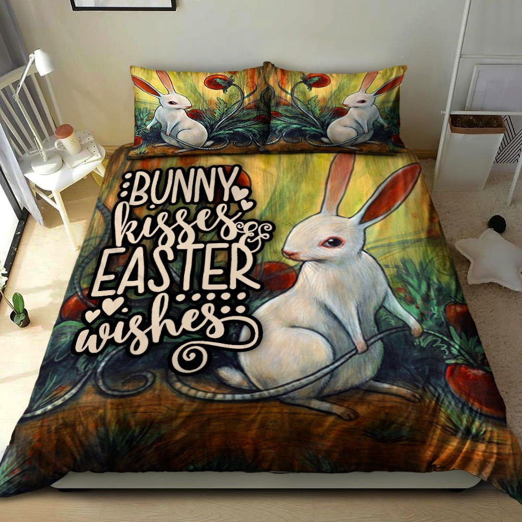 Bunny Kisses And Easter Wishes Rabbit Bed Sheets Duvet Cover Bedding ...