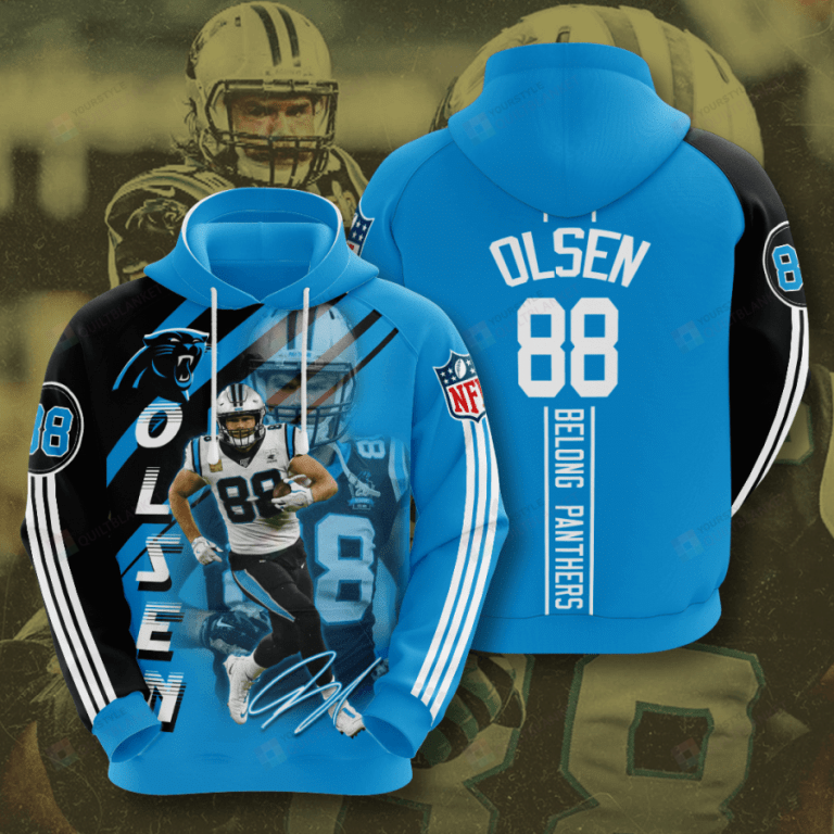 Carolina Panthers Greg Olsen 3D All Over Print Hoodie, Zip-up Hoodie ...