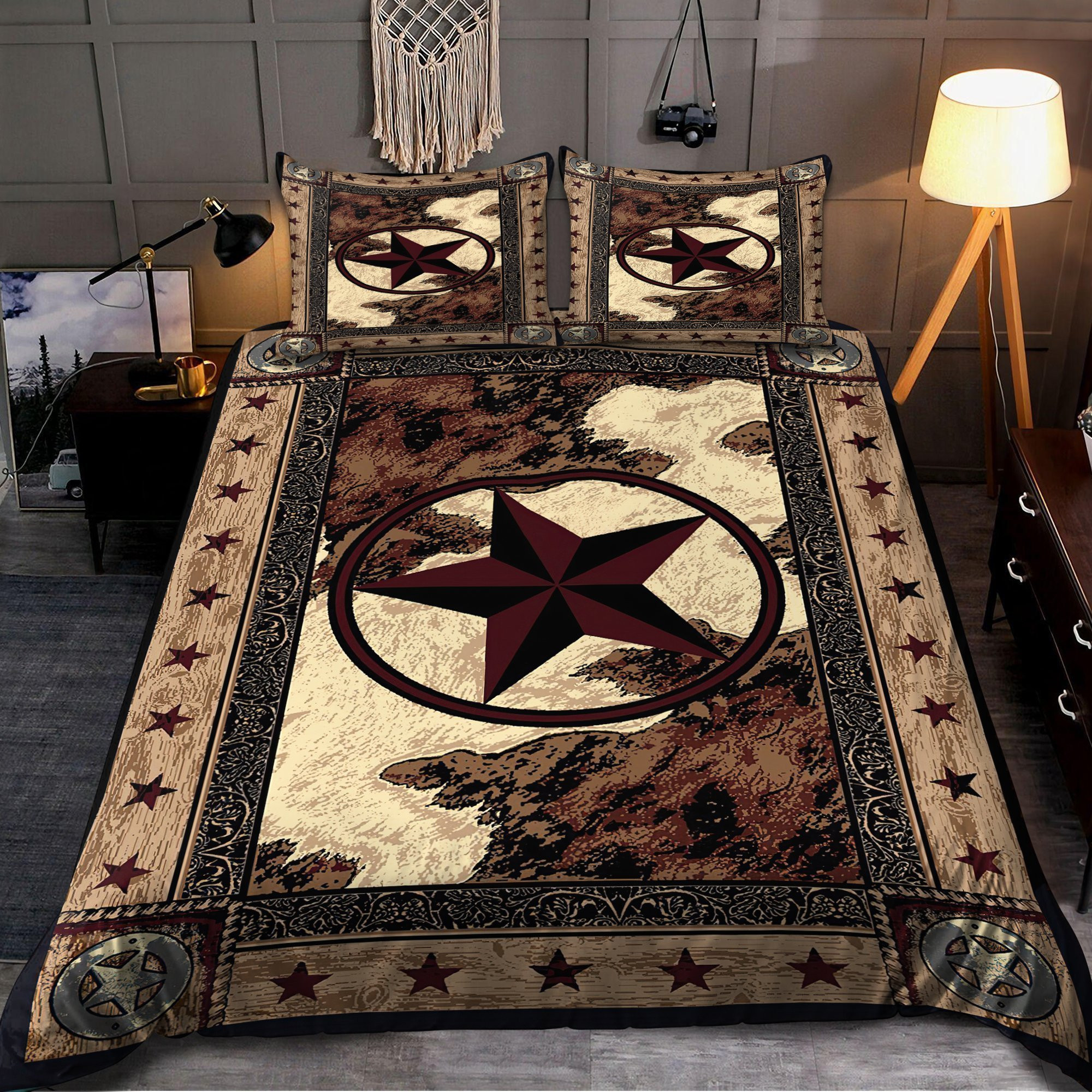 Cowboy Pattern Bed Sheets Duvet Cover Bedding Sets - HomeFavo