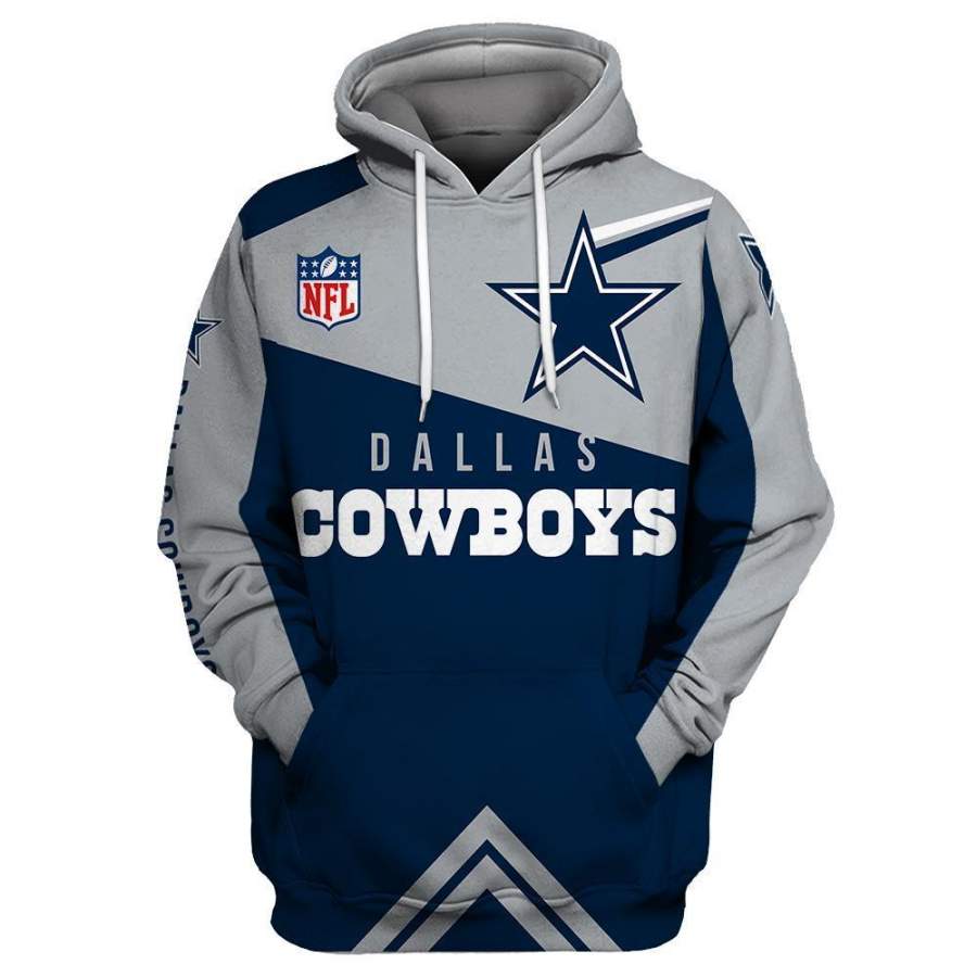 Dallas Cowboys 3D Printed Hooded Pocket Pullover Hoodie - HomeFavo