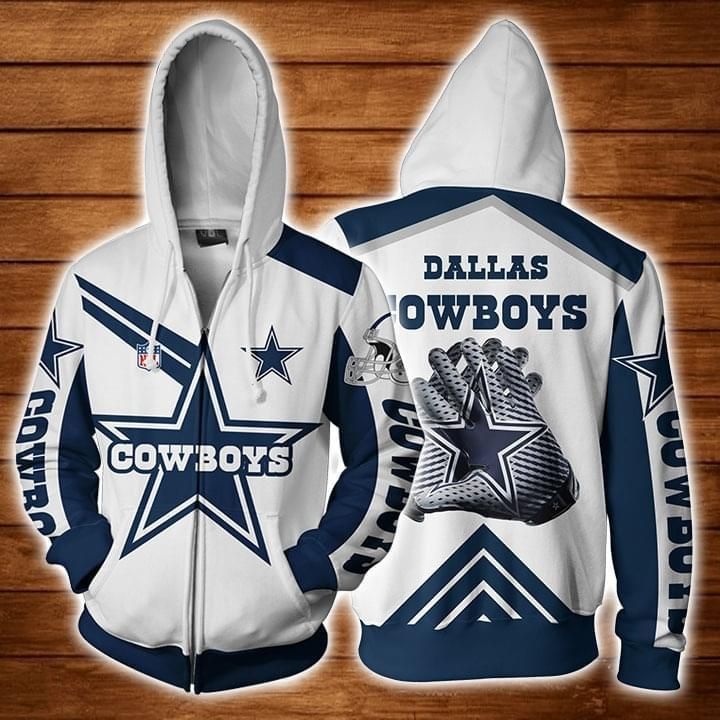 Dallas Cowboys Fan Zip Unisex 3D Zip up Hoodie Jacket T-shirt - HomeFavo