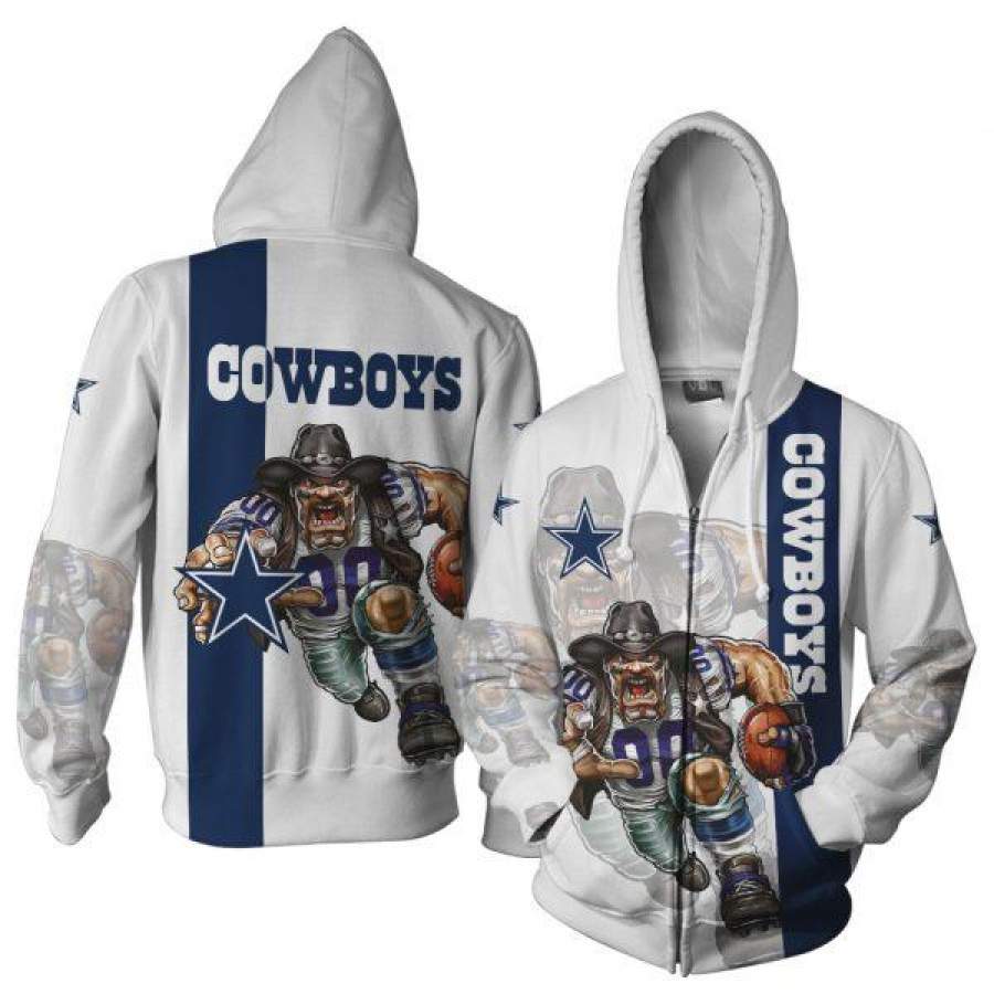 Dallas Cowboys Hoodies Mens Mascot 3D Ultra Cool HomeFavo