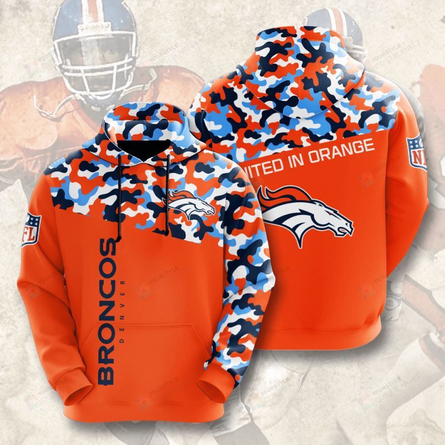 Denver Broncos United In Orange 3D All Over Print Hoodie, Zip-up Hoodie ...