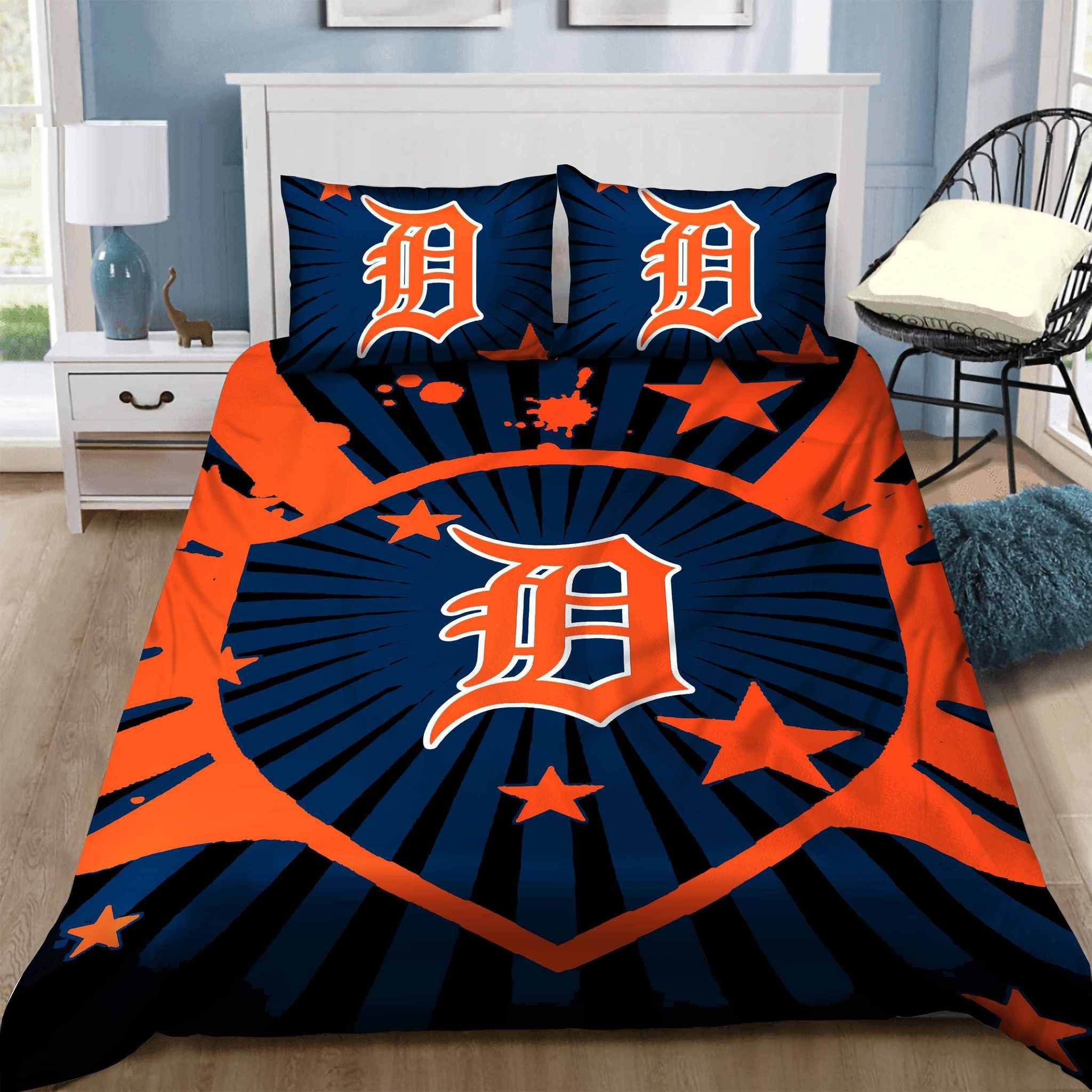 Detroit Tigers Bedding Set Sleepy (Duvet Cover & Pillow Cases). PLEASE
