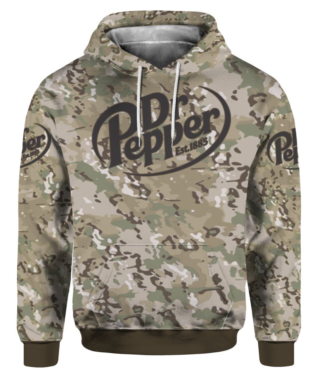 Dr Pepper Camouflage Hoodie 3D 3HO-U0N9 - HomeFavo