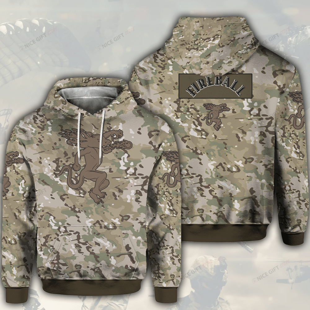 Fireball Whisky Camouflage Hoodie 3D 3HO-R0K0 - HomeFavo