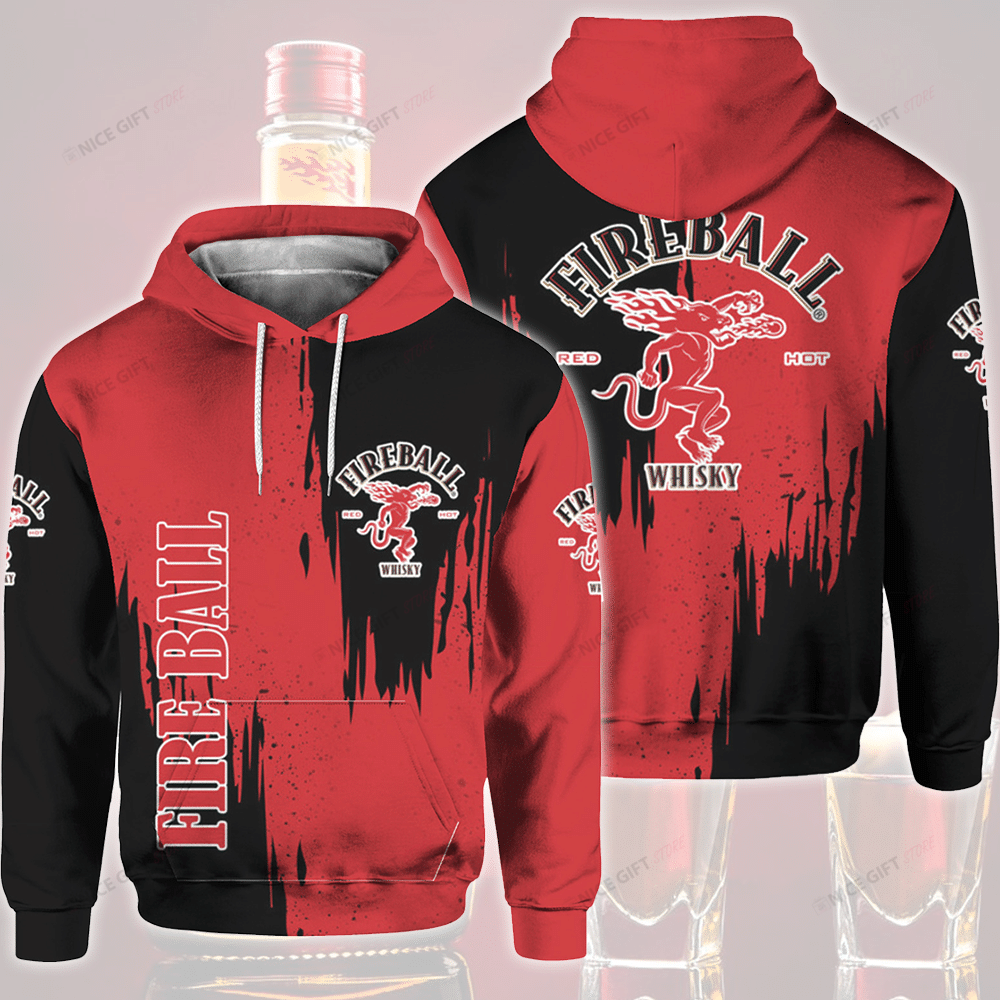 Fireball Whisky Hoodie 3D 3HO-O1C8