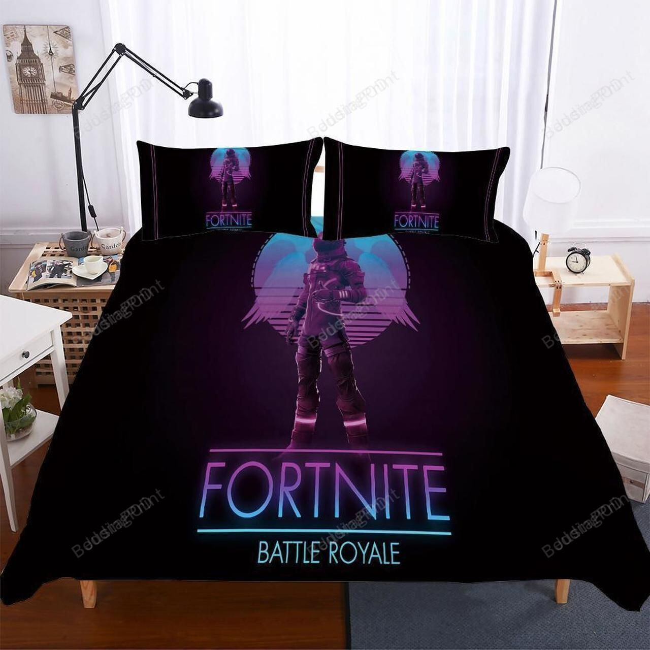 Fortnite Night Theme Digital Printing Household Items Blacks 3d Bedding Set Duvet Cover 2473