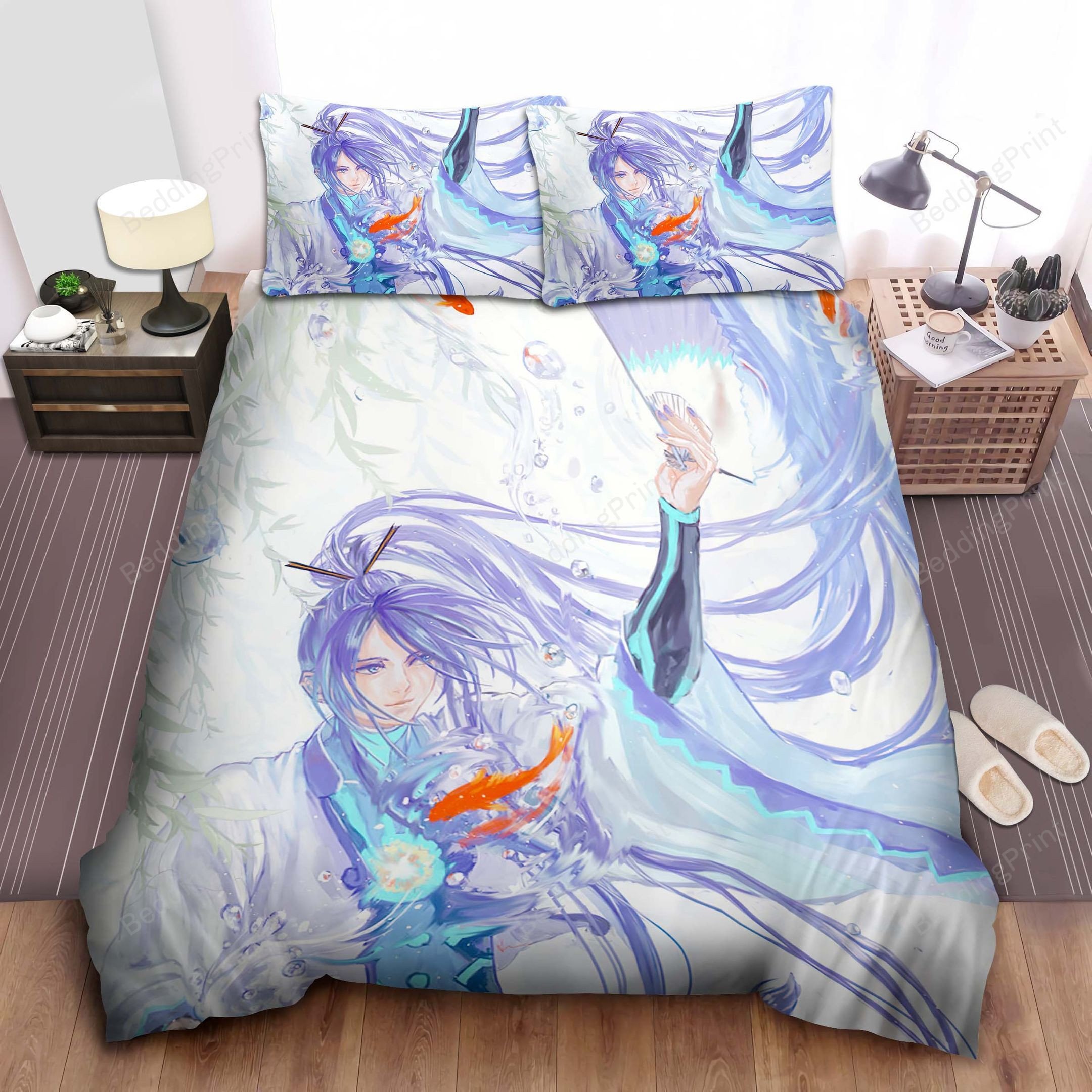 (Gackpoid) Kamui Gakupo &amp; Koi Fishesbed Sheets Duvet Cover Bedding Sets. PLEASE NOTE: This is a duvet cover, NOT a Comforter
