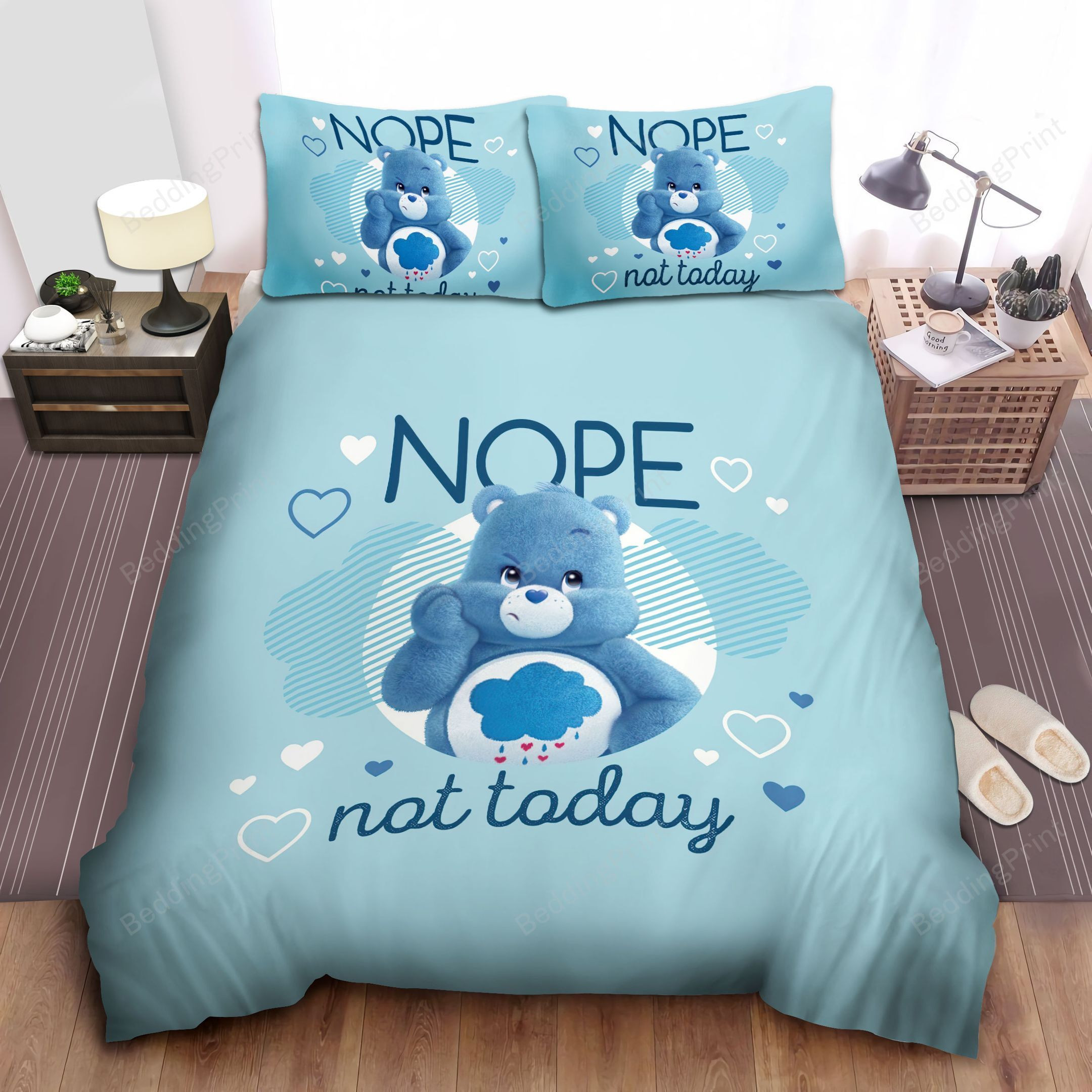 Grumpy Care Bear Bed Sheets Duvet Cover Bedding Sets. PLEASE NOTE This