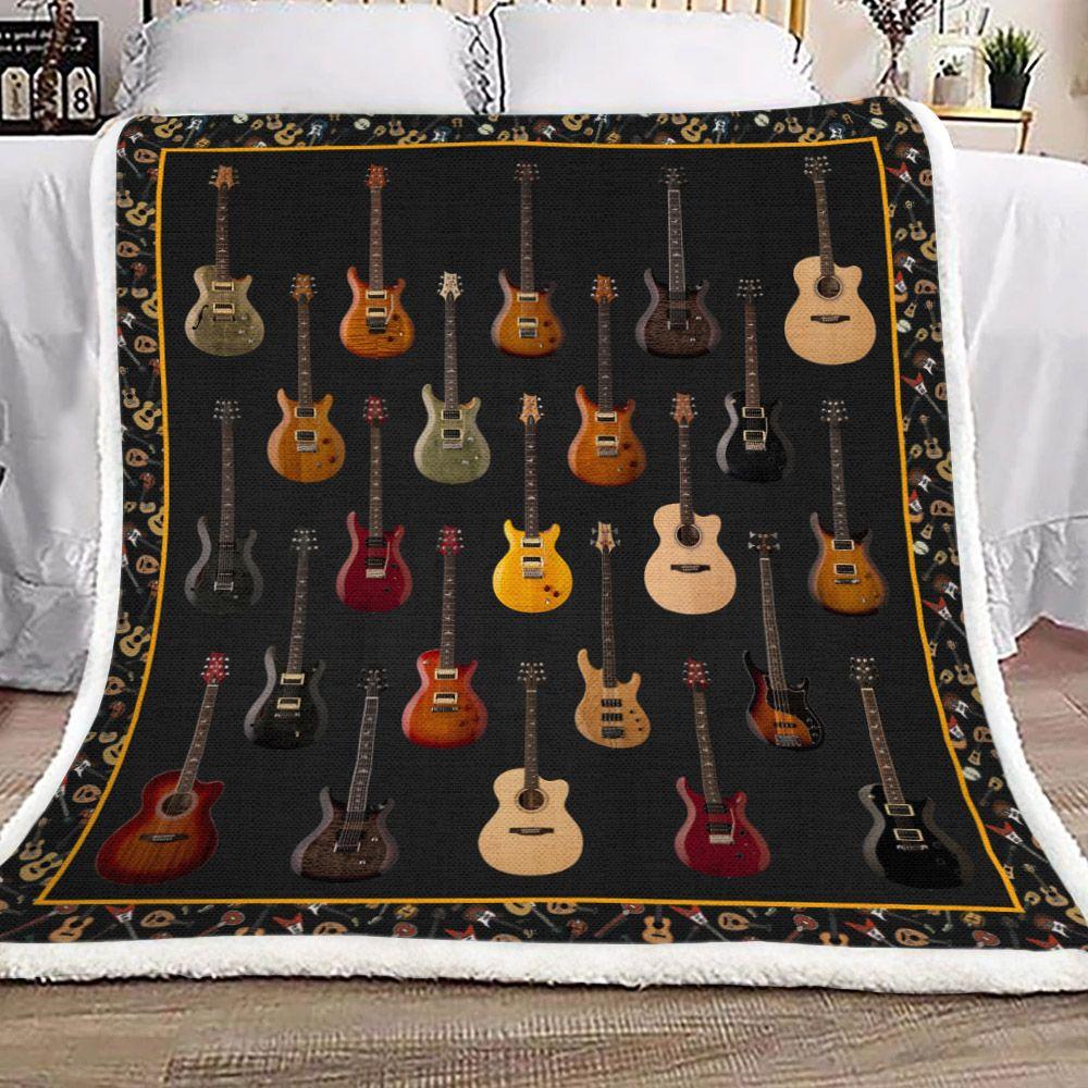 Guitar Blanket, Gift For Guitar Player, Guitar Lover - HomeFavo