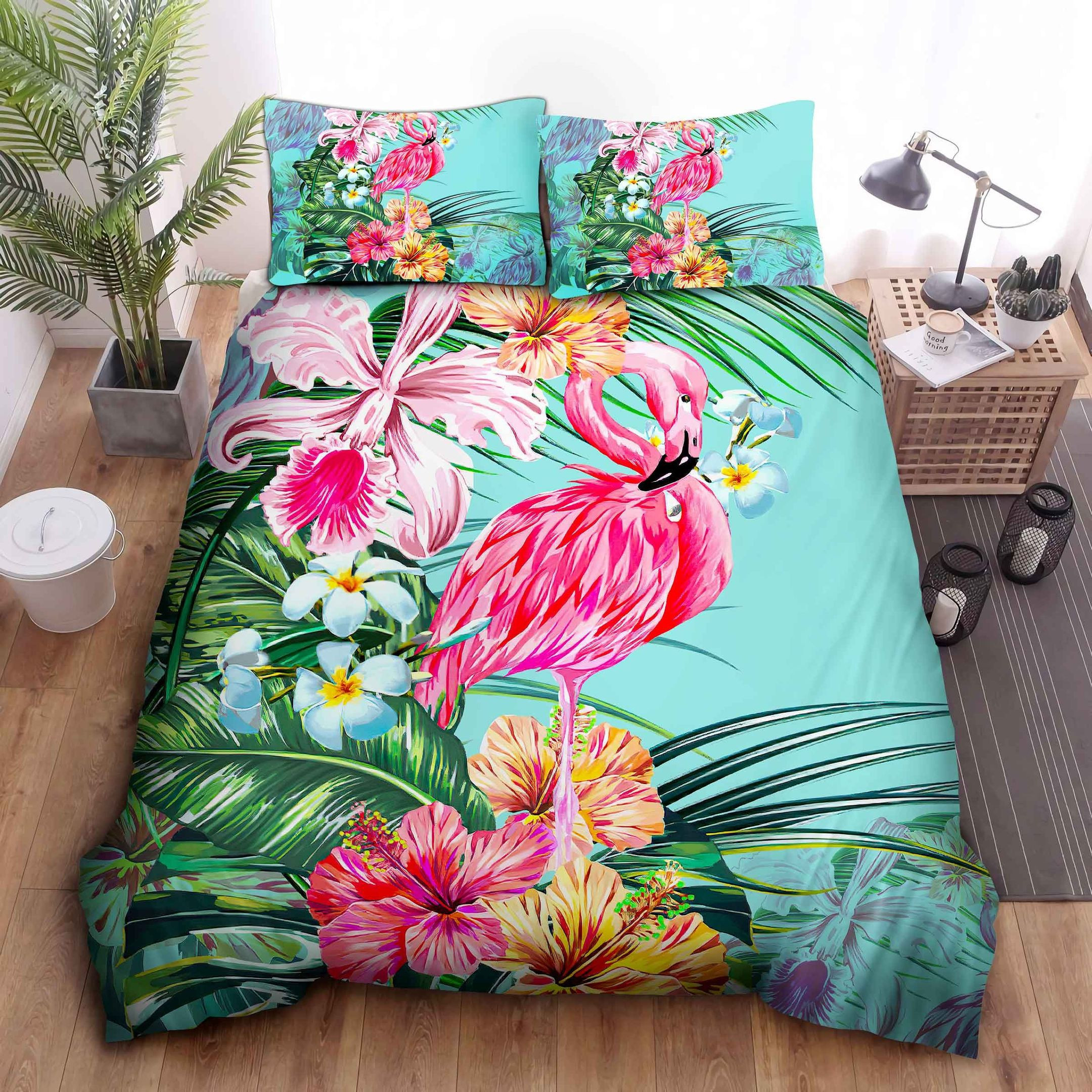 Hawaii Flamingo Tropical Bed Sheets Duvet Cover Bedding Sets. PLEASE ...