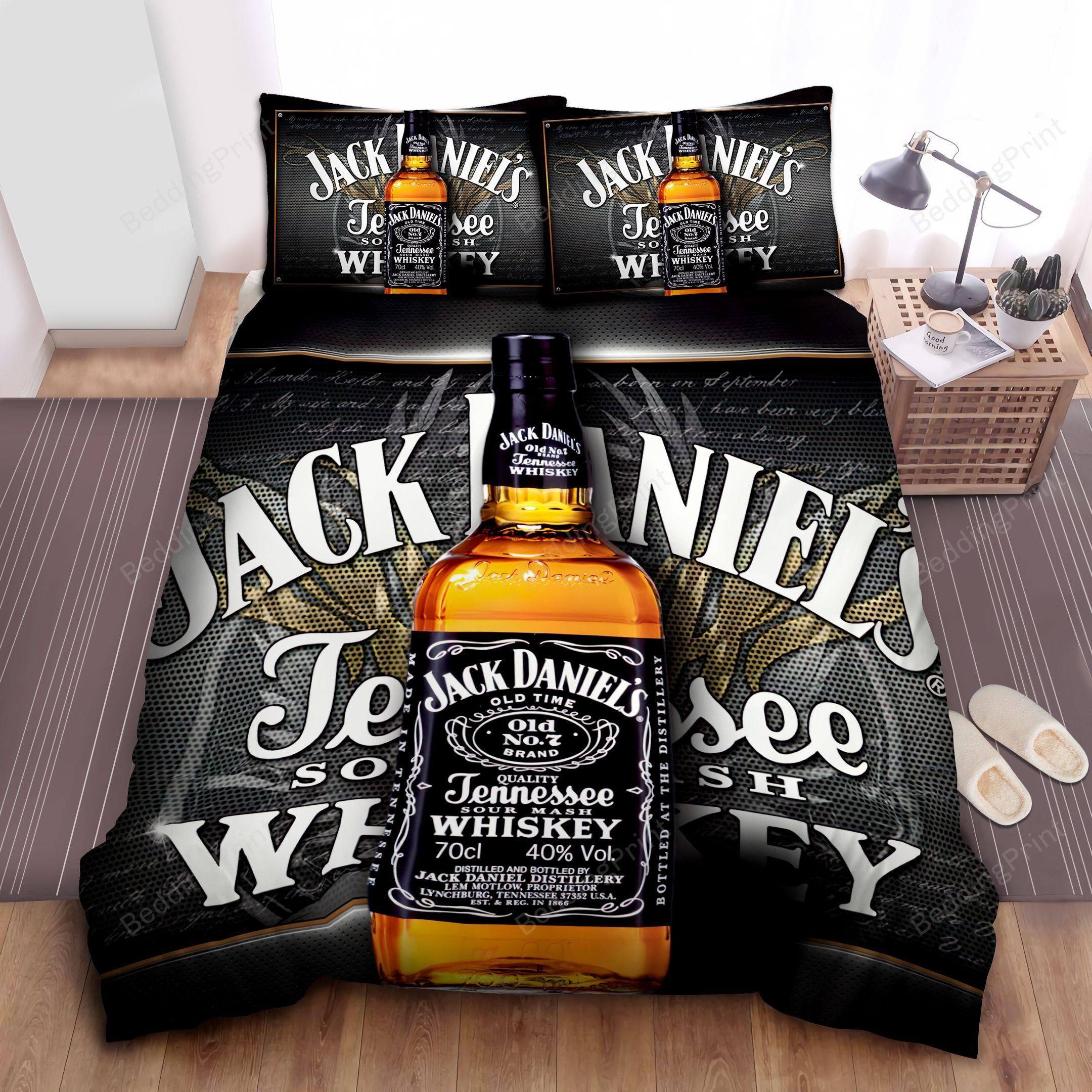 Jack Daniel's Tennessee Bed Sheets Duvet Cover Bedding Sets - HomeFavo