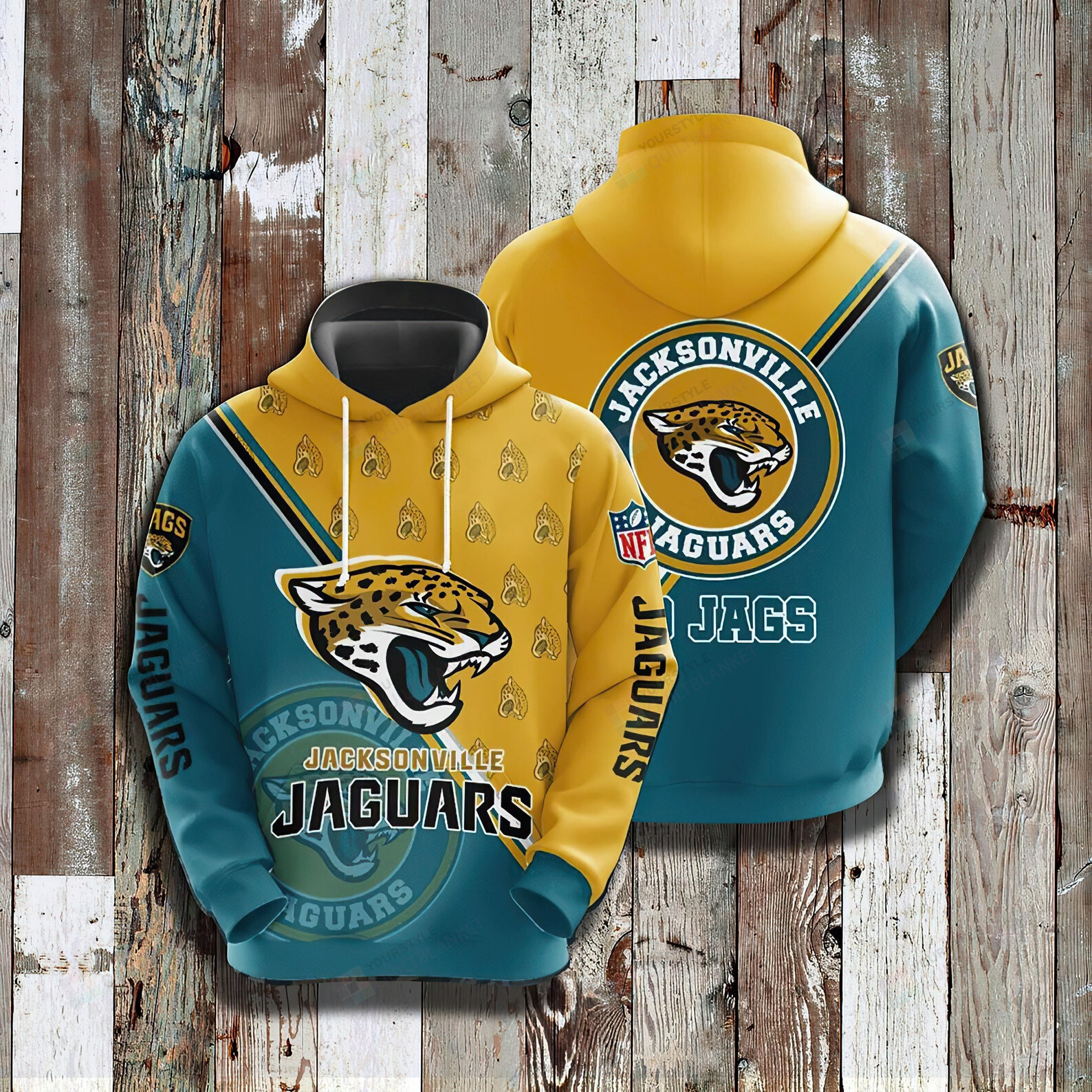 Jacksonville Jaguars 3D All Over Print Hoodie, Zip-up Hoodie MTE06 ...