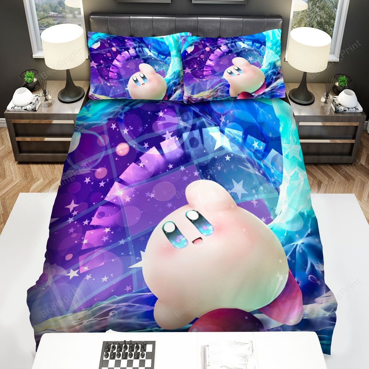 Kirby Colourful Abstract Art Bed Sheets Duvet Cover Bedding Sets - HomeFavo