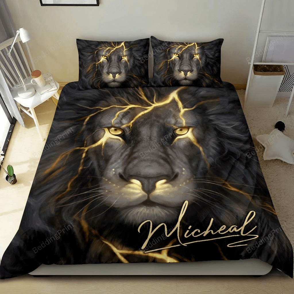 Lava Lion Personalized Custom Duvet Cover Bedding Set With Your Name ...
