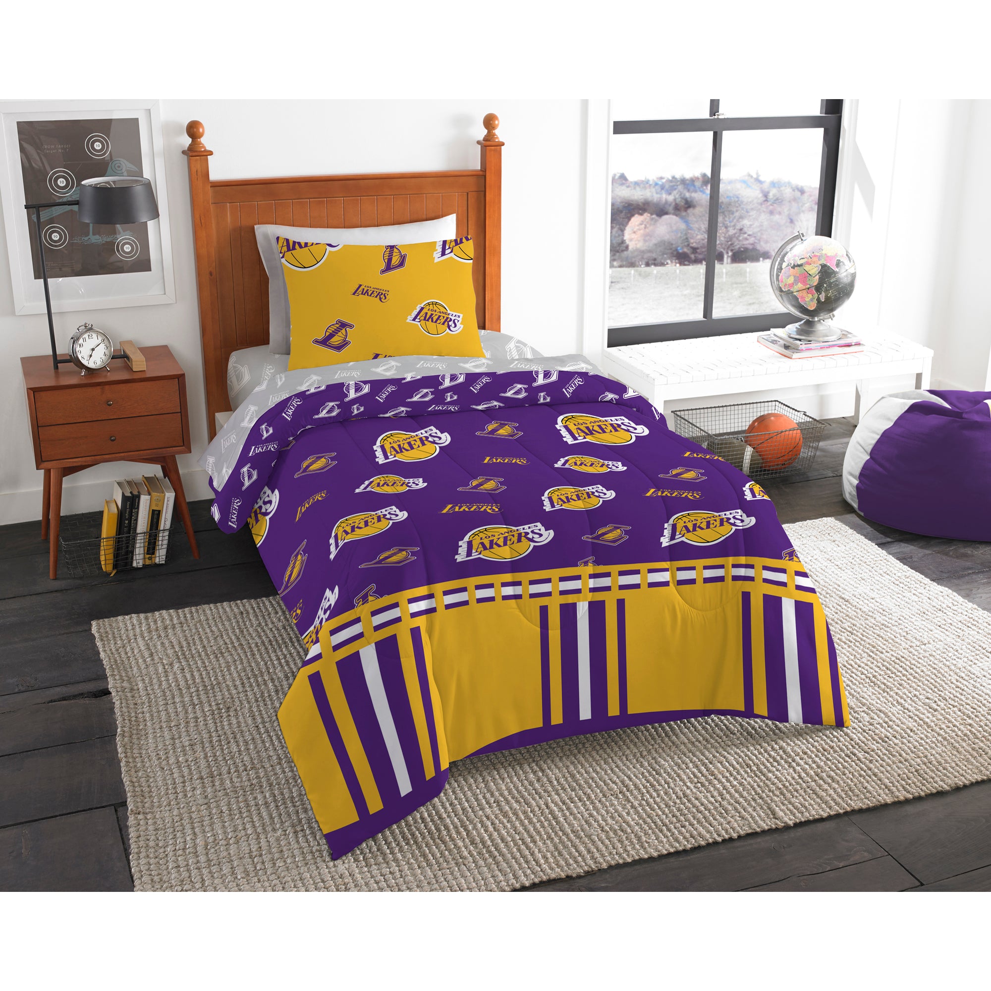 Los Angeles Lakers Bedding Set For Fans Duvet Cover Set - HomeFavo