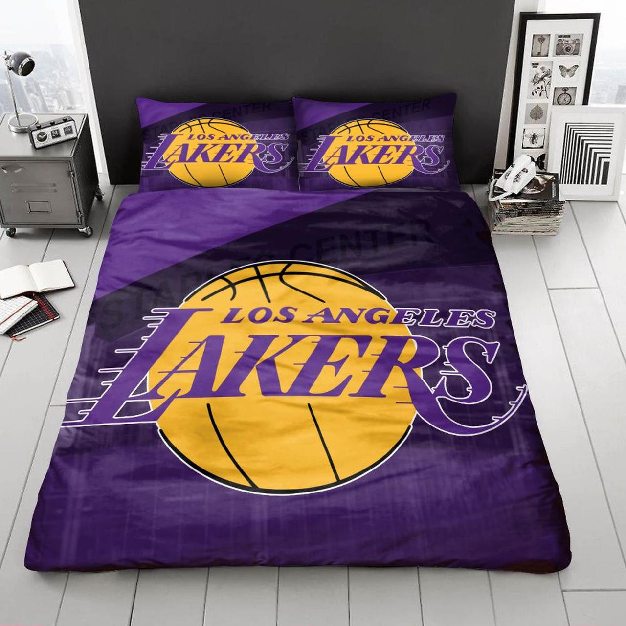 Los Angeles Lakers V1 Bedding Set. PLEASE NOTE: This is a duvet cover ...