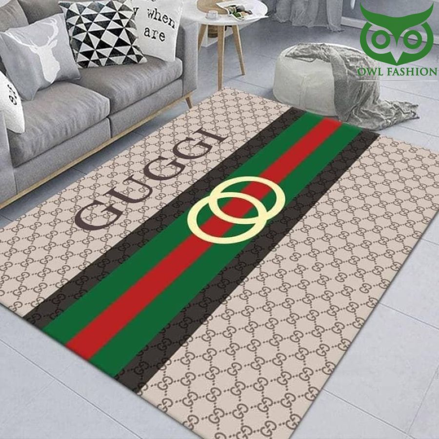 Luxury Gucci signature logo carpet rug - HomeFavo