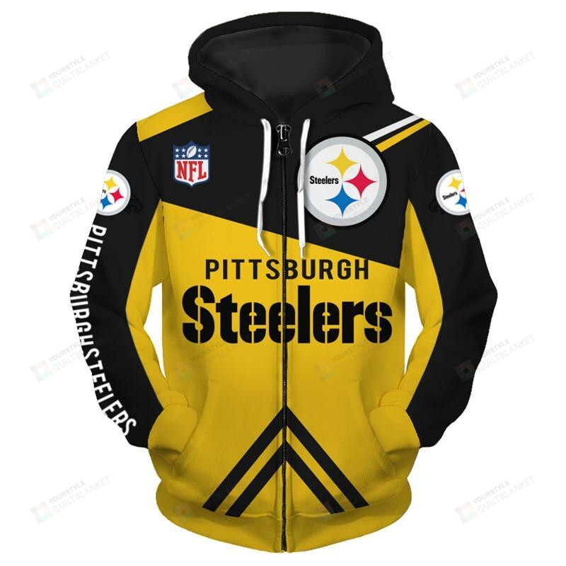 Men's Pittsburgh Steelers 3D All Over Print Hoodie, Zipup Hoodie