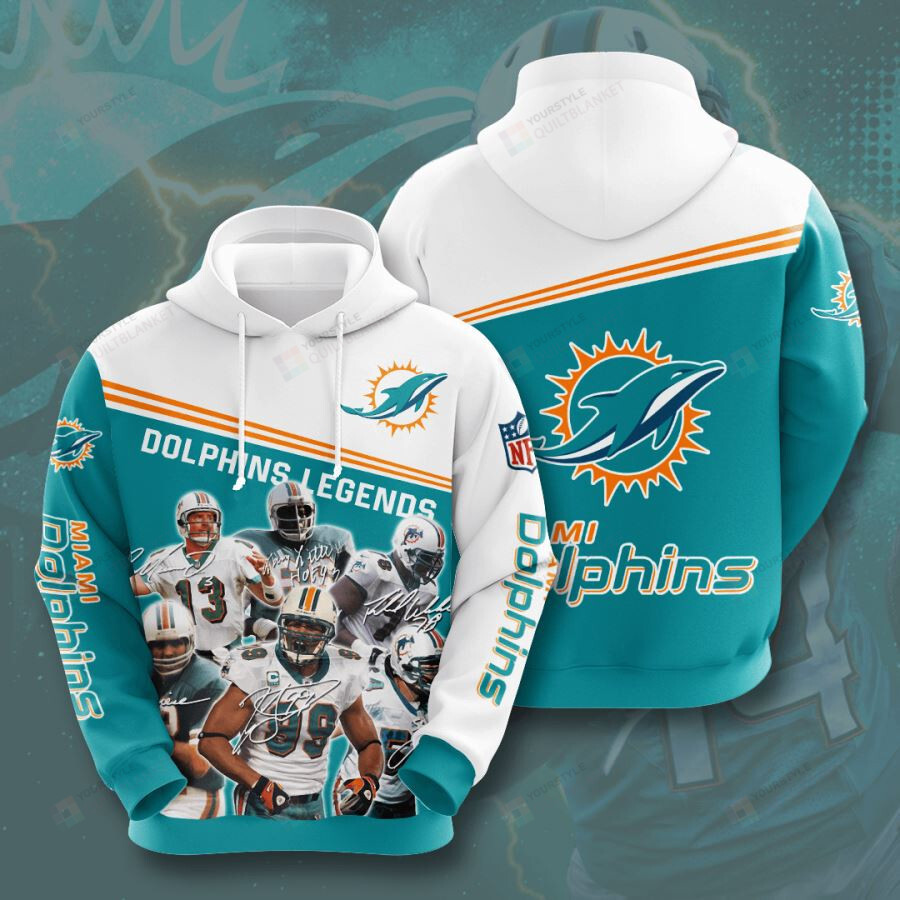 Miami Dolphins Legends 3D All Over Print Hoodie, Zip-up Hoodie - HomeFavo