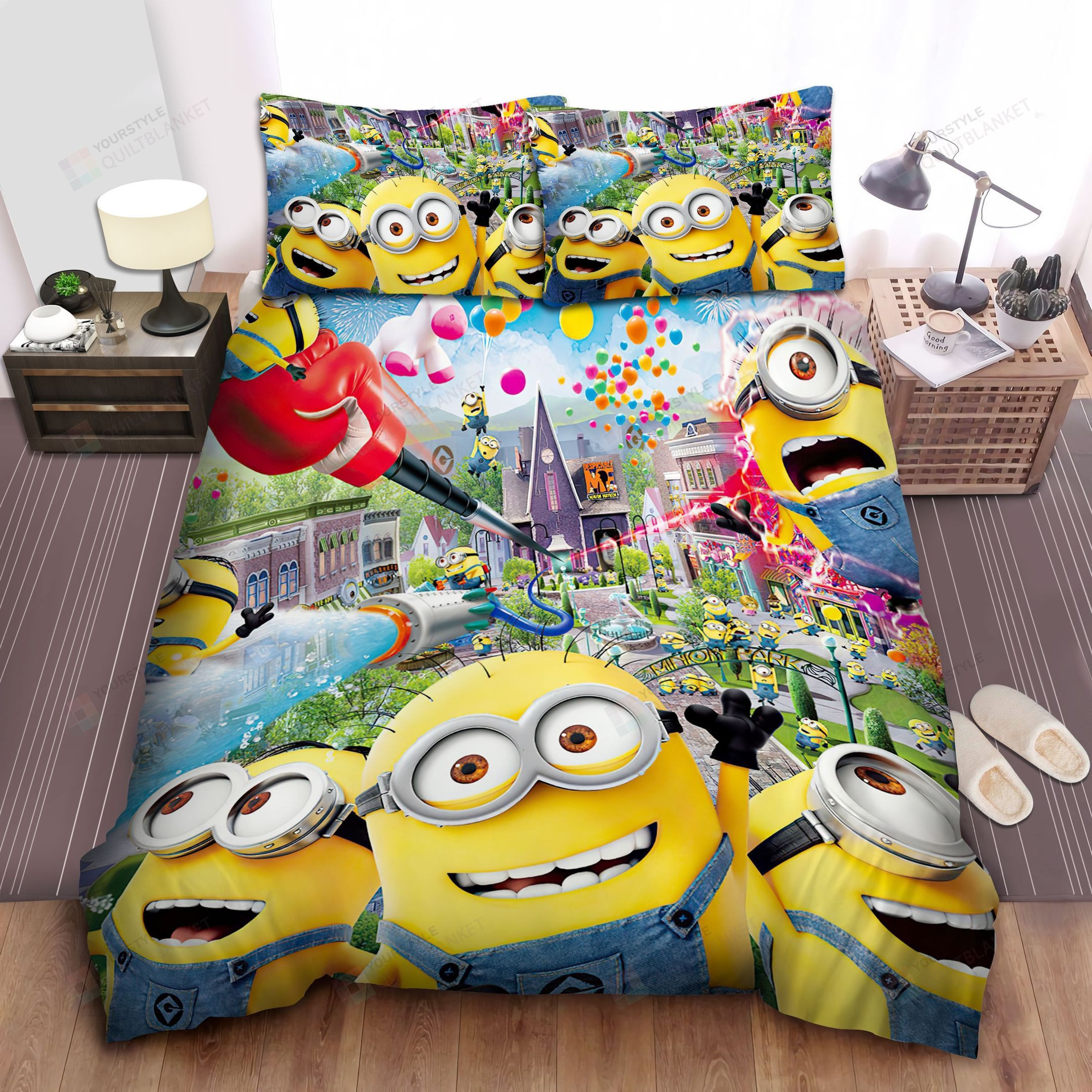 Minion In Despicable Me, Minions Park Bed Sheets Duvet Cover Bedding ...