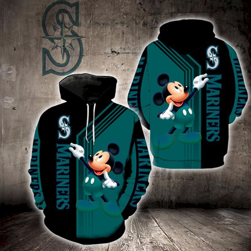 MLB Seattle Mariners Funny Mickey Mouse Disney V14 Gift For Fan 3D Hoo ...