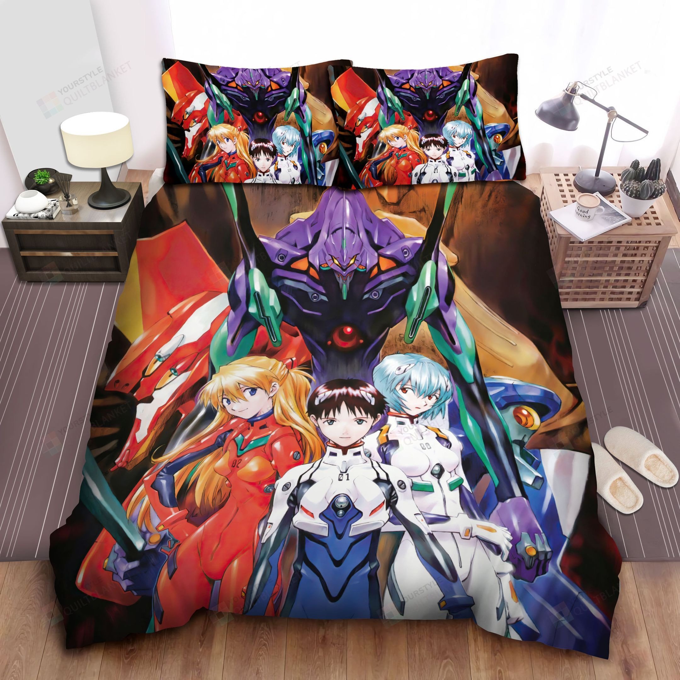 Neon Genesis Evangelion Original Anime Series Poster Bed Sheets Duvet Cover Bedding Sets HomeFavo