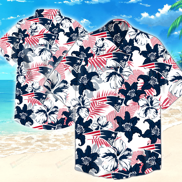 New England Patriots Nfl Tommy Bahama Hawaiian Shirt - HomeFavo