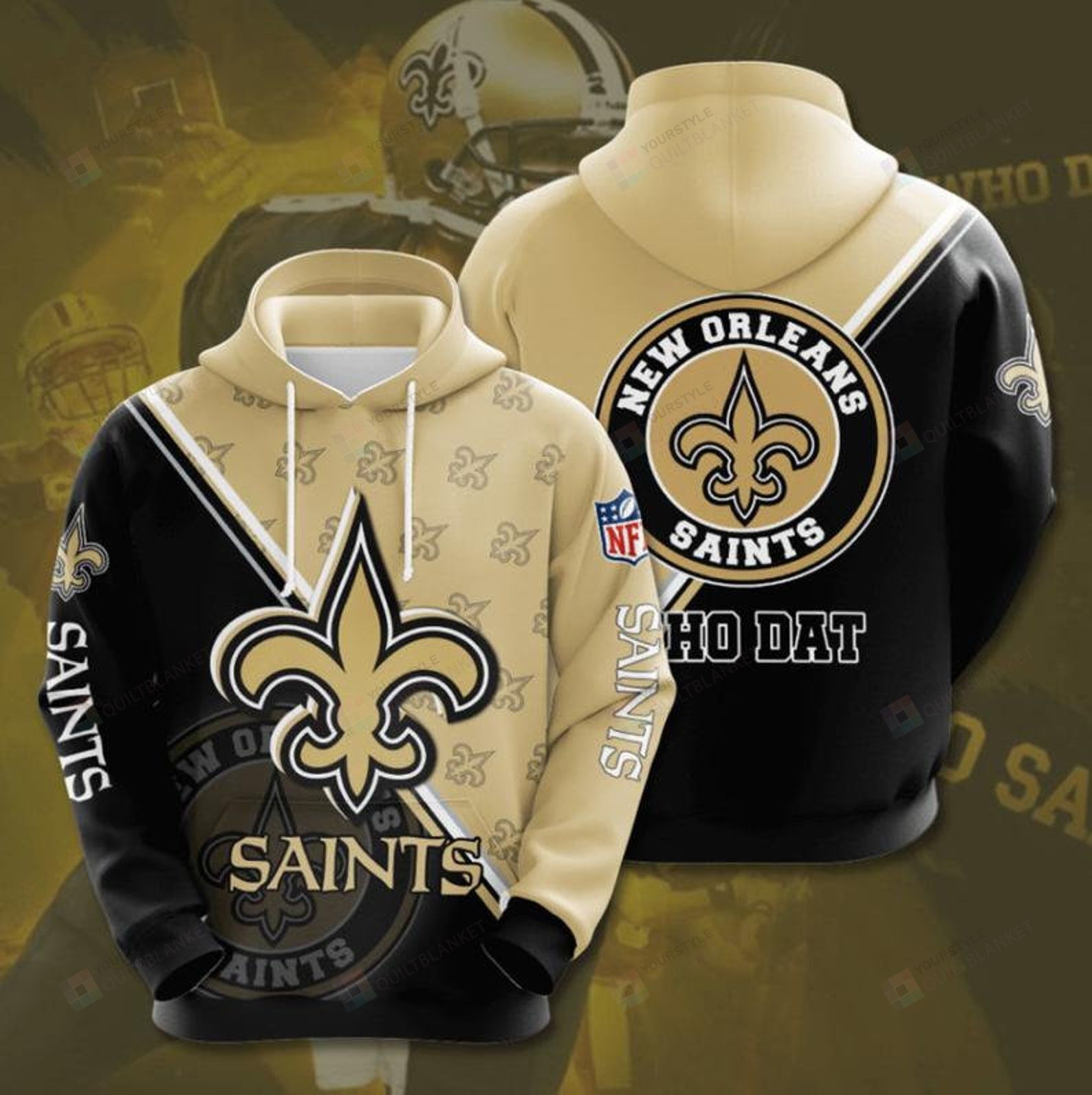 New Orleans Saints Logo 3D All Over Print Hoodie, Zip-up Hoodie - HomeFavo