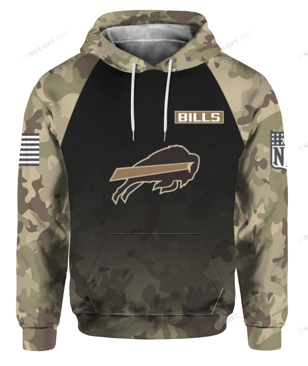 NFL Buffalo Bills Camouflage Hoodie 3D 3HO-R5U2 - HomeFavo