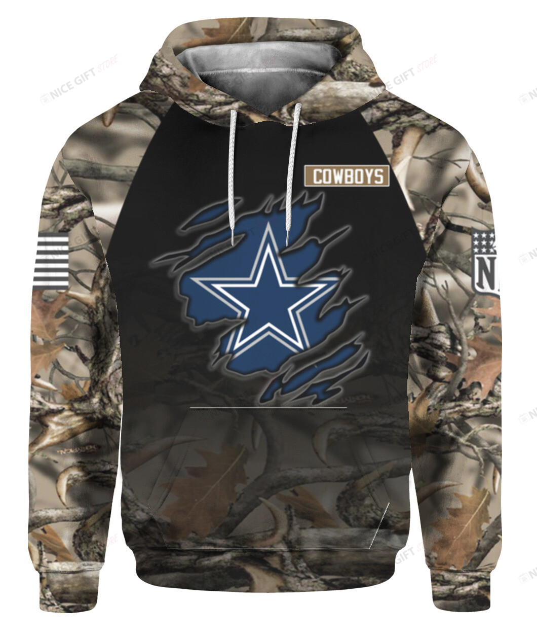 NFL Dallas Cowboys Hunting Hoodie 3D 3HO-B7N3 - HomeFavo