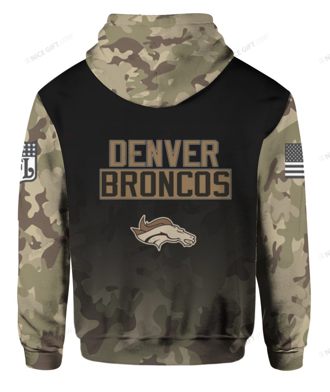 NFL Denver Broncos Camouflage Hoodie 3D 3HO-R7M7 - HomeFavo