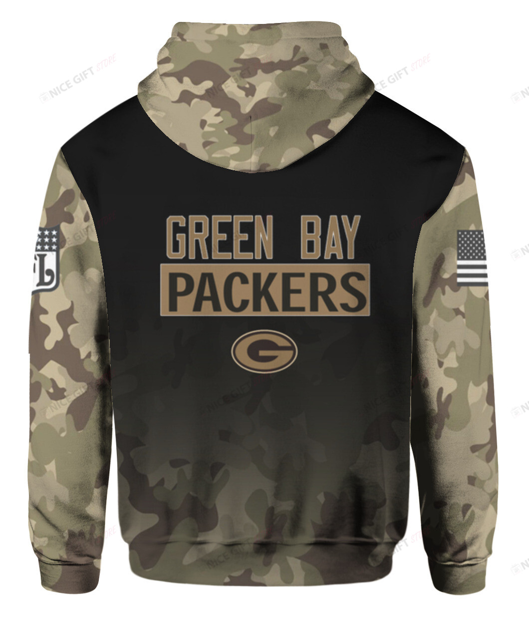 NFL Green Bay Packers Camouflage Hoodie 3D 3HO-T3S8 - HomeFavo