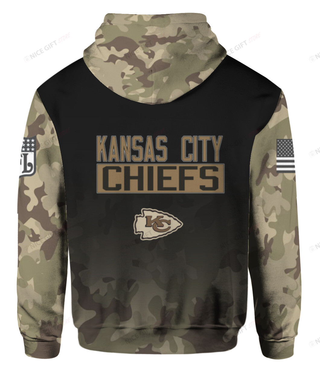 NFL Kansas City Chiefs Camouflage Hoodie 3D 3HO-C5E5 - HomeFavo