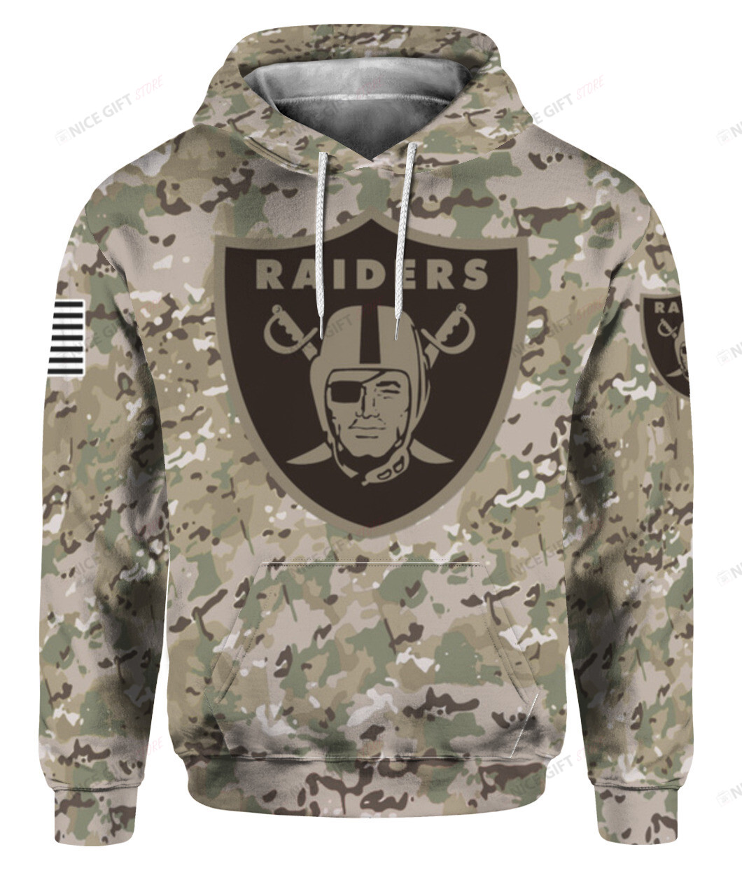 NFL Las Vegas Raiders Camouflage Hoodie 3D 3HO-M1O8 - HomeFavo