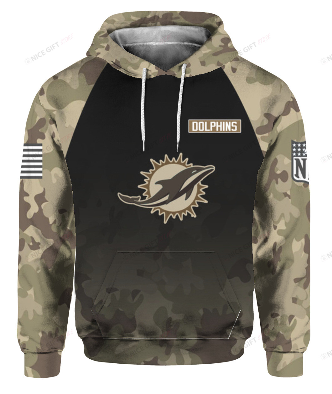 NFL Miami Dolphins Camouflage Hoodie 3D 3HO-I2U1 - HomeFavo