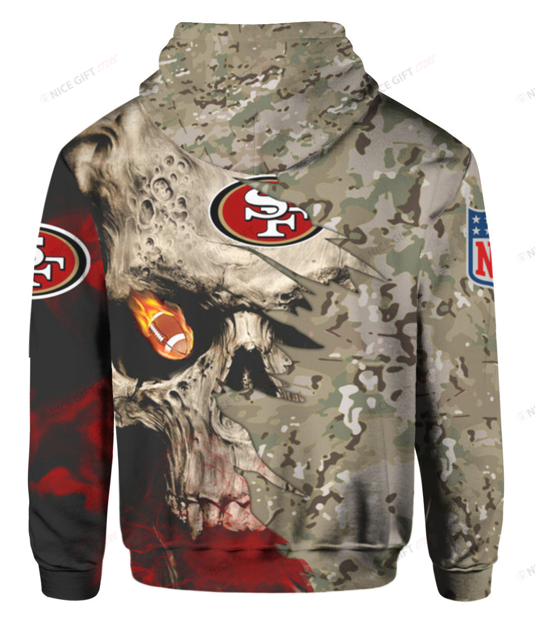 NFL San Francisco 49ers Camouflage Hoodie 3D 3HO-M1T4 - HomeFavo