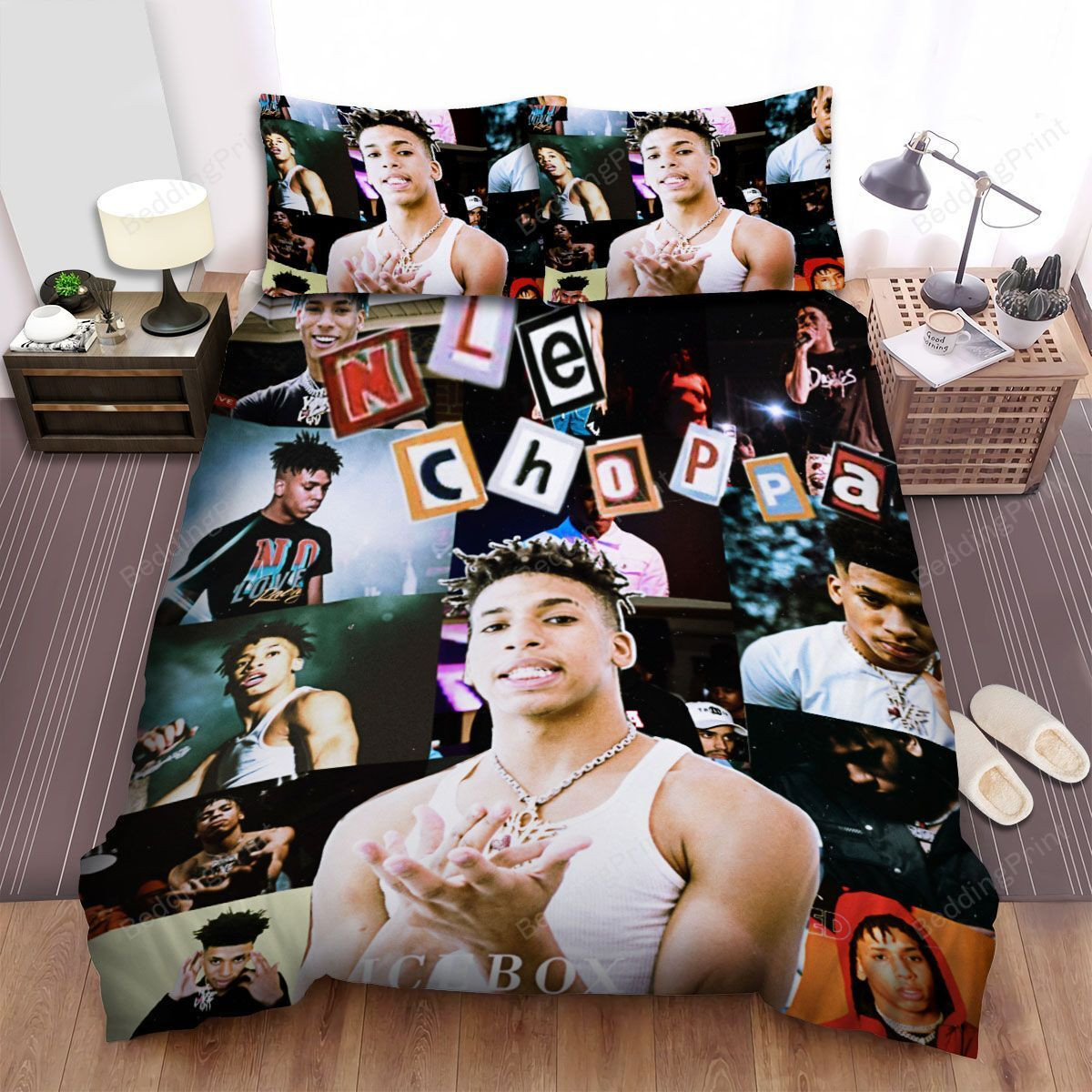 Nle Choppa Collection Artwork Bed Sheets Duvet Cover Bedding Sets