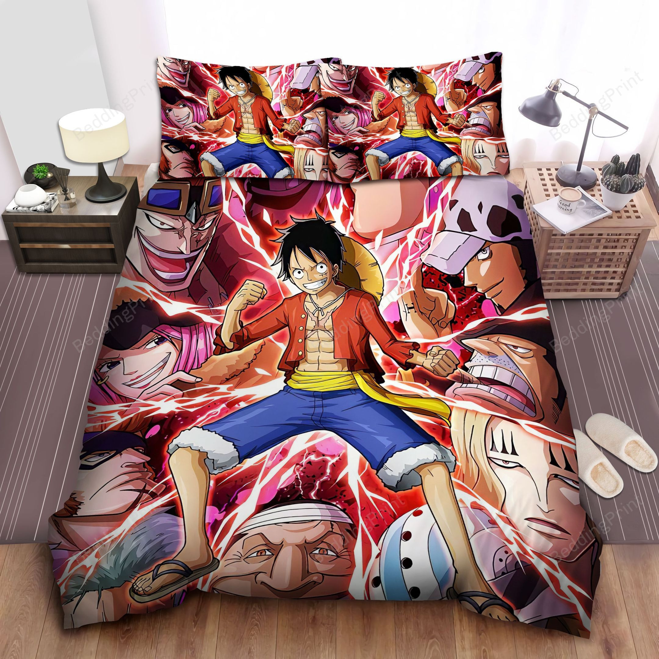 One Piece, Luffy And Worst Generation Bed Sheets Duvet Cover Bedding ...