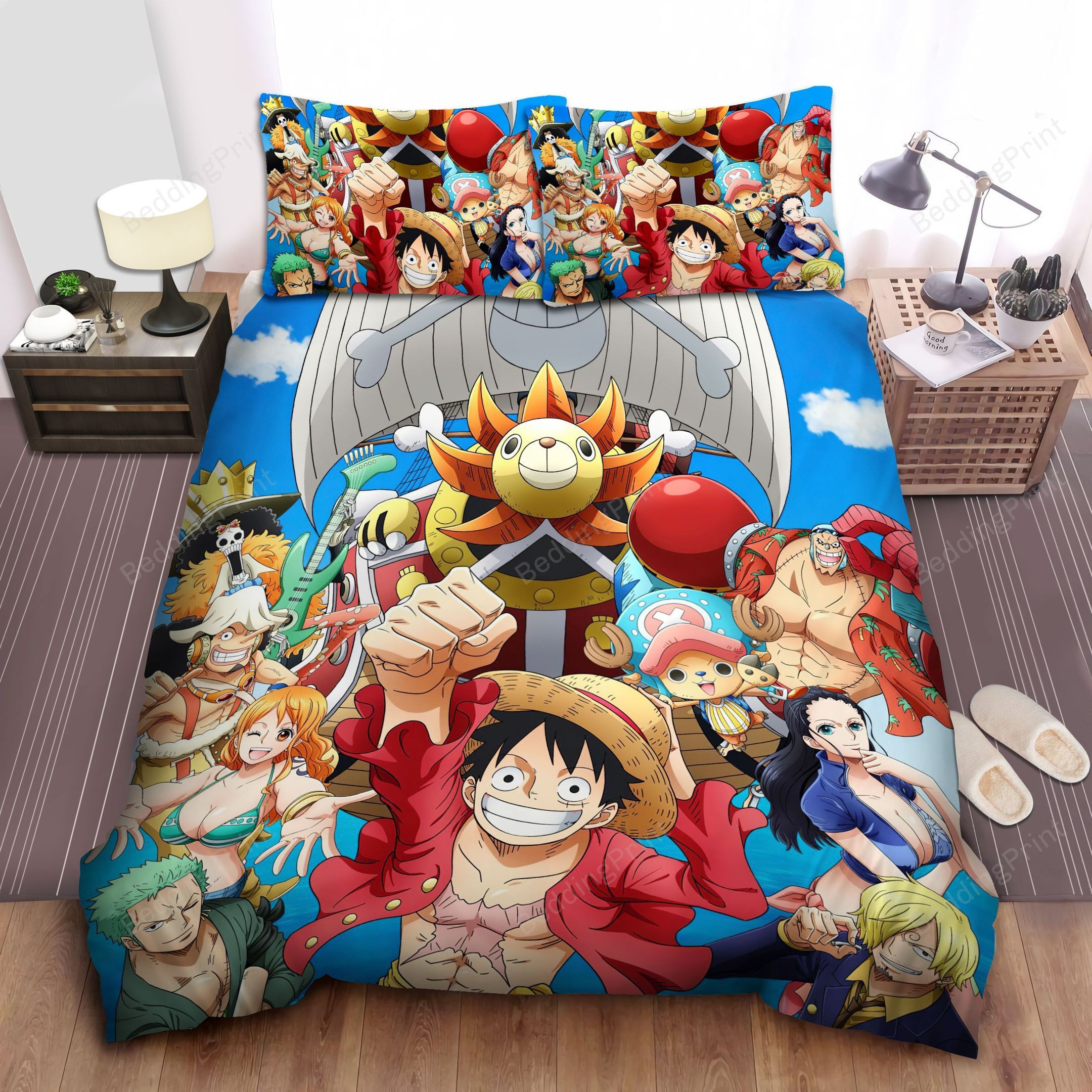 One Piece, New Adventures Of Straw Hat Members Bed Sheets Duvet Cover ...